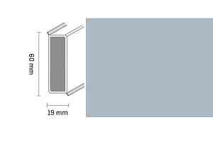 Плинтус Широкий плинтус Cubu flex life XL 60/19 W199 Серебряный фото  | FLOORDEALER